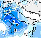 mappa delle precipitazioni che interessano l'Italia