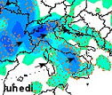 mappa delle precipitazioni sul bacino del Mediterraneo