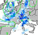 mappa delle precipitazioni in Europa
