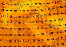 cartina cromatica delle temperature