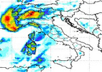 mappa delle precipitazioni sull'Italia