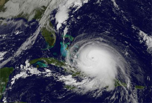 immagine satellitare dell'uragano Joaquin