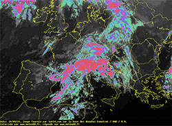 Immagine satellitare delle precipitazioni